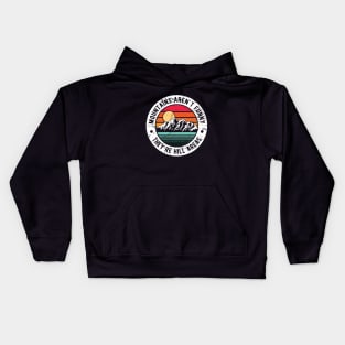 Dad Joke Retro Mountains Aren’t Funny They’re Hill Areas Adult Jokes Kids Hoodie